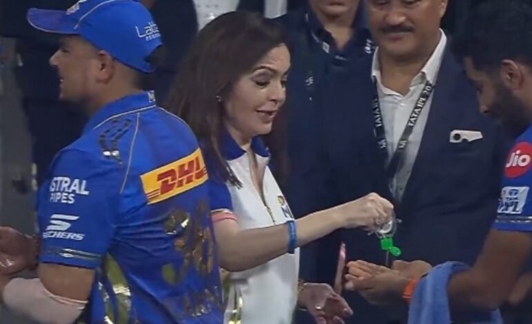 Nita Ambani Sanitises Jasprit Bumrah’s Palm Before Handshake After MI’s Victory Over DC
